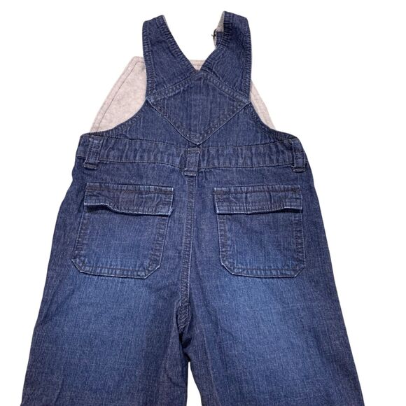 Gymboree Toddlers Embroidered Penguin Blue Jeans Denim Blue Overalls Bib 2T - Picture 7 of 8